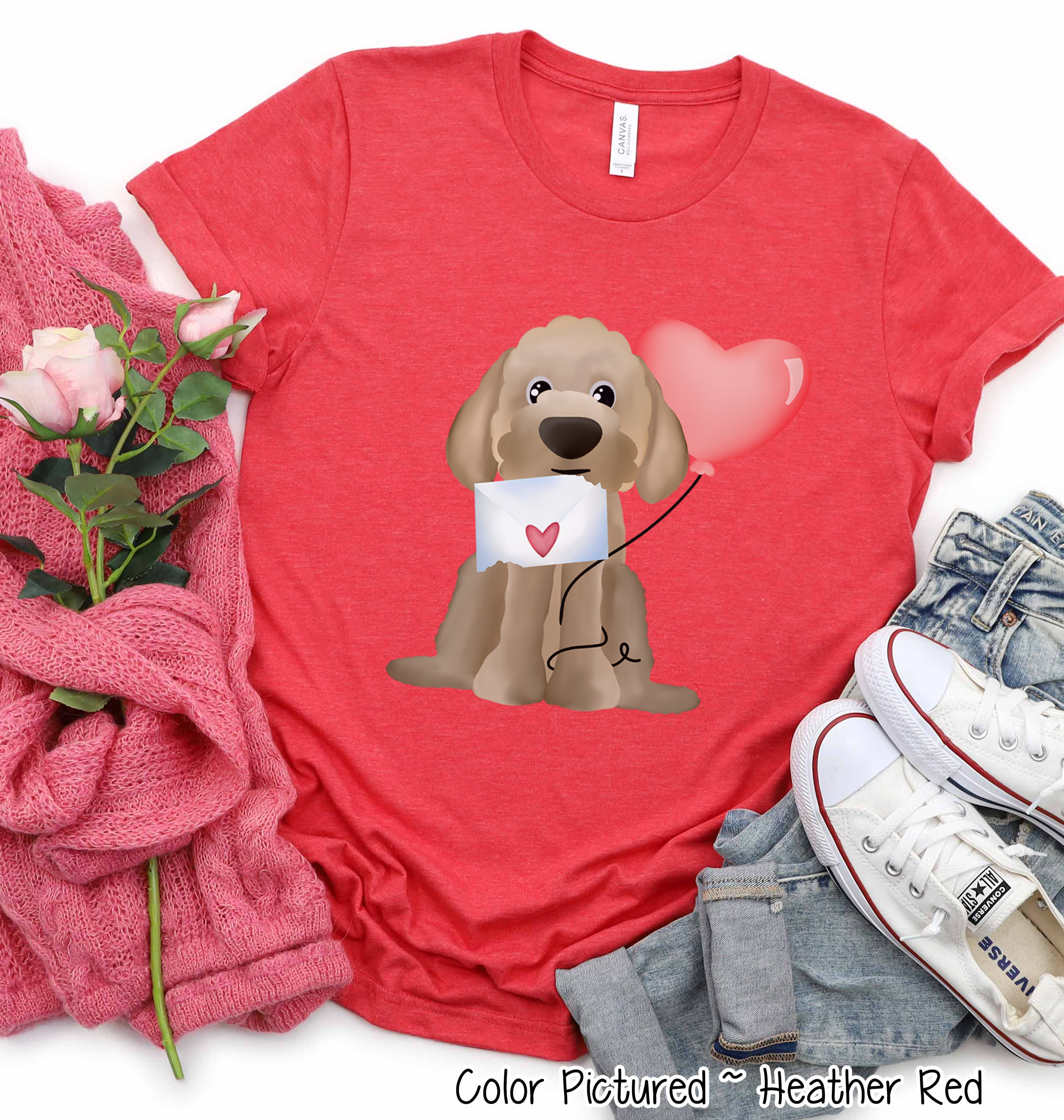 Golden Doodle Dog Letter Valentine Shirt