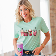 Monogram Coffee Drinks Valentine Shirt