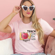 Monogram Teach, Love, Inspire Valentine Shirt