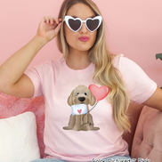 Golden Doodle Dog Letter Valentine Shirt