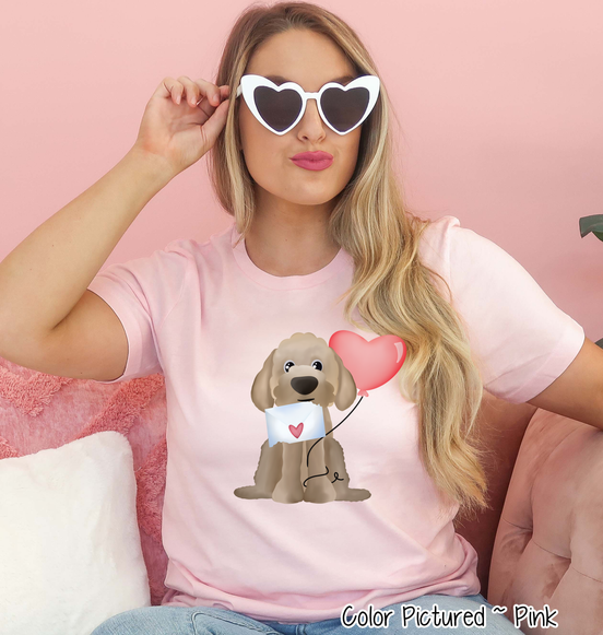 Golden Doodle Dog Letter Valentine Shirt