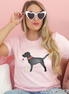 Black Lab Dog Letter Valentine Shirt