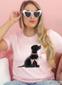 Black Lab Dog Love Valentine Shirt