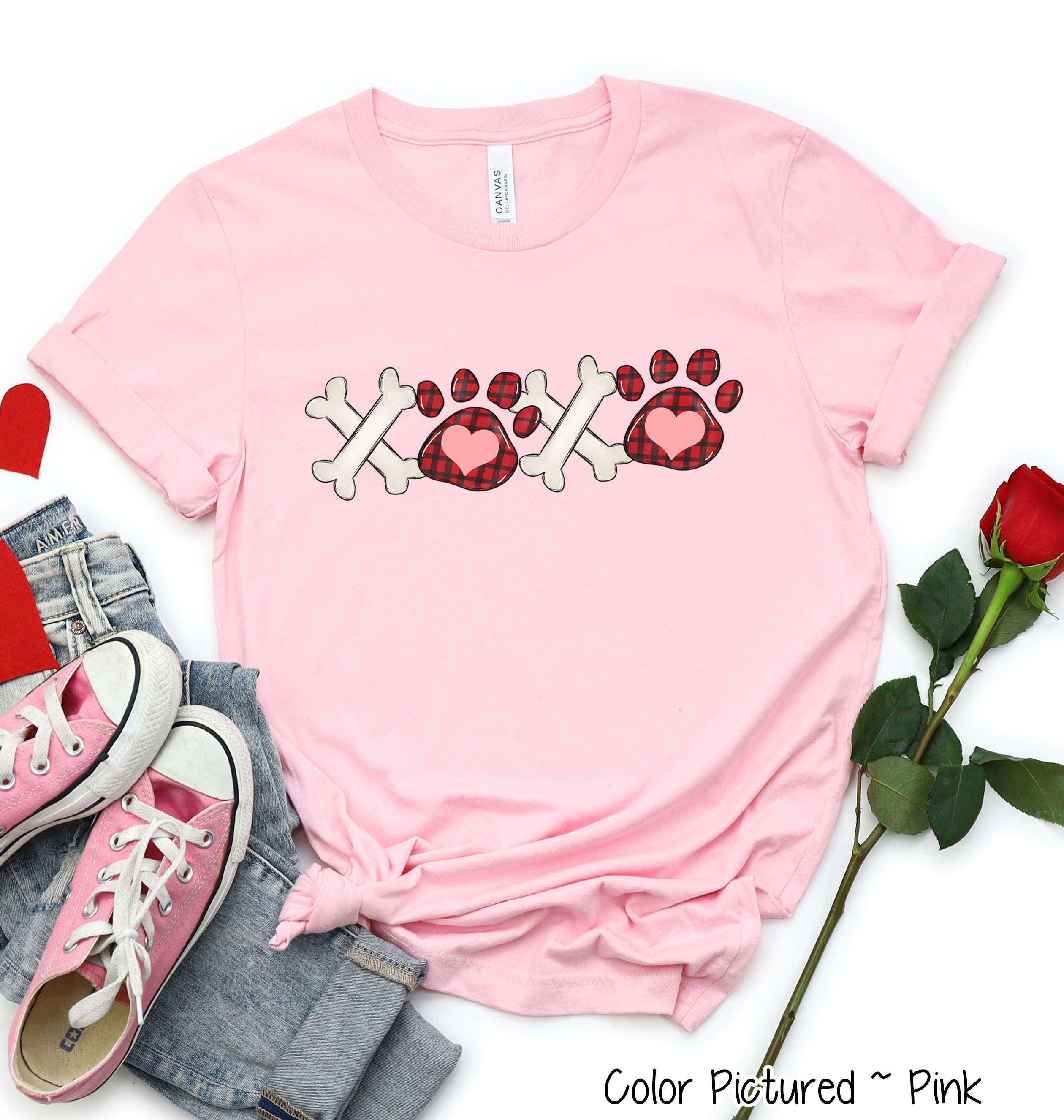 Paw XOXO Animal Lover Valentine Shirt