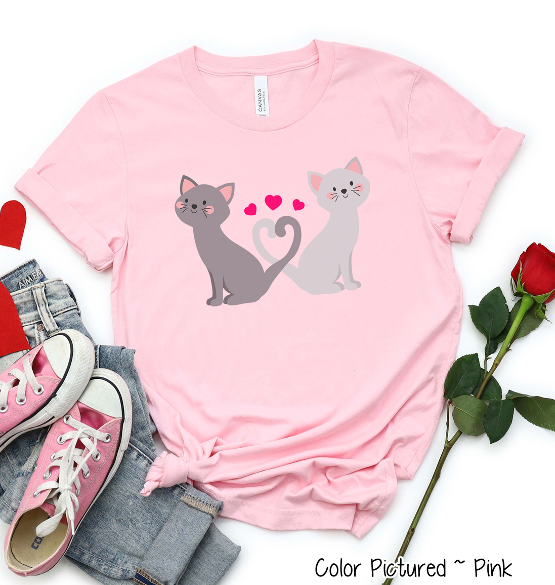 Cats and Hearts Valentine Shirt