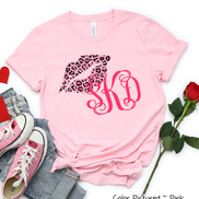 Monogram Pink Leopard Print Lips Valentine Shirt