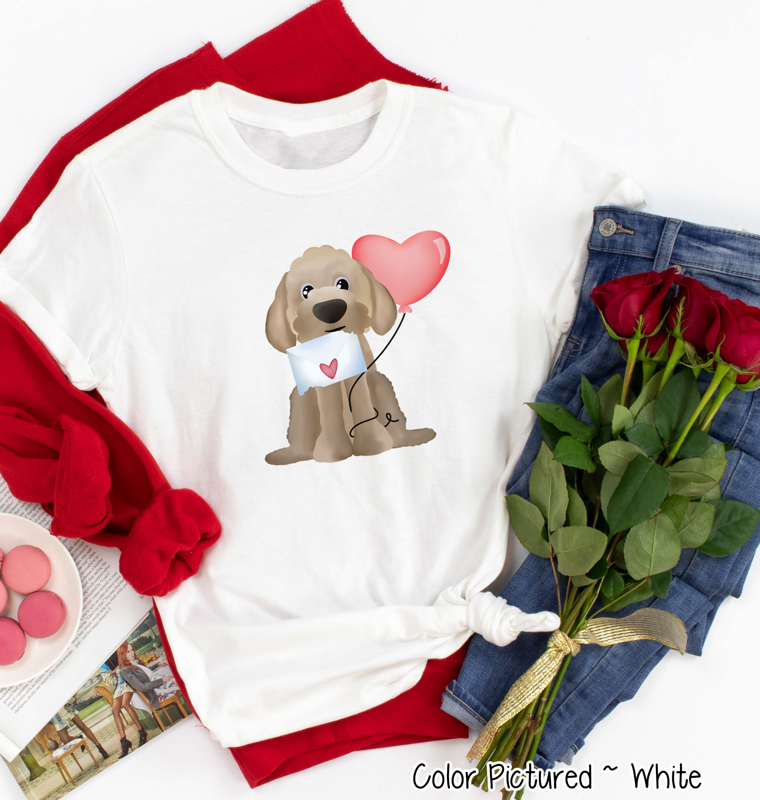 Golden Doodle Dog Letter Valentine Shirt