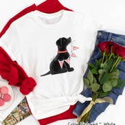 Black Lab Dog Love Valentine Shirt
