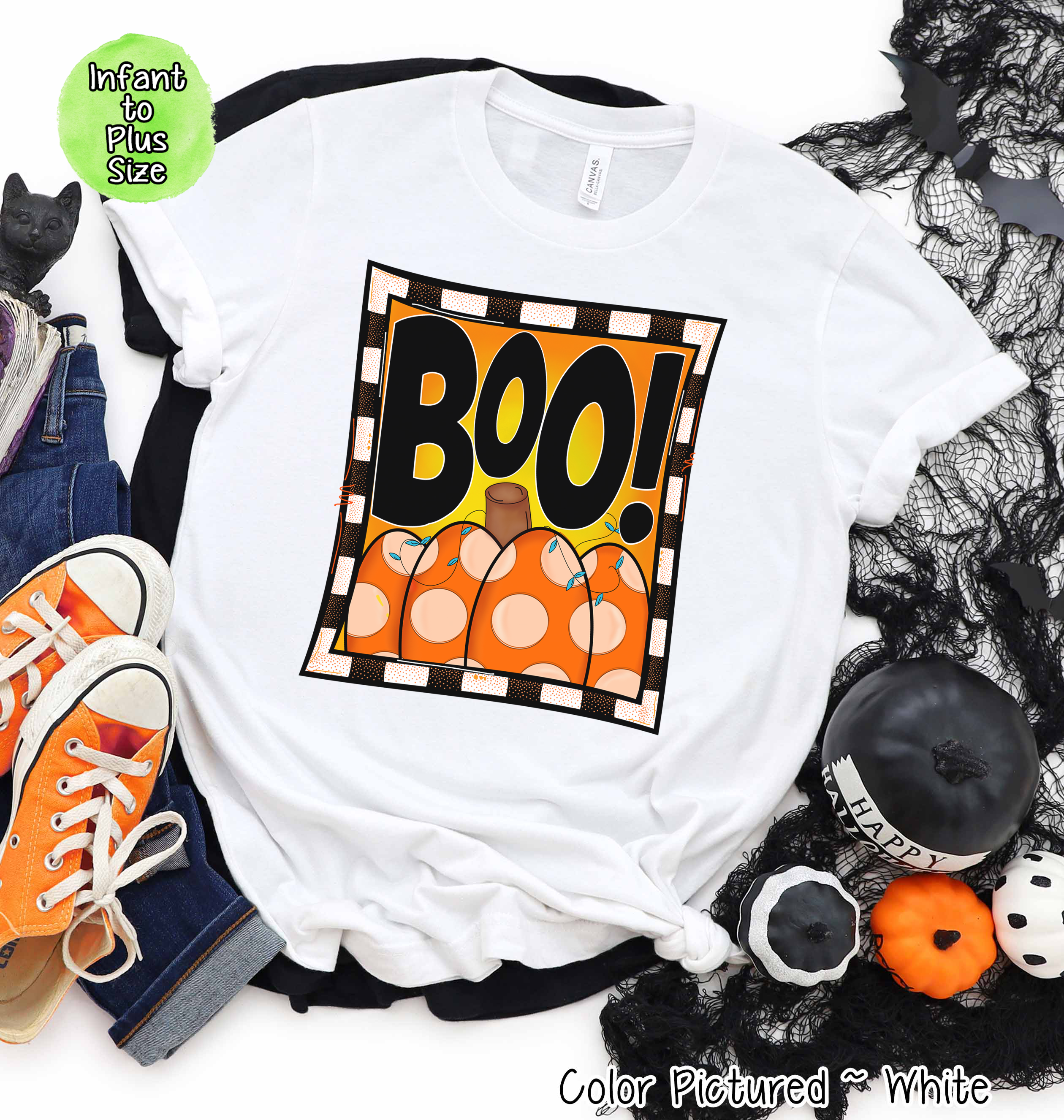 Boo Pumpkin Cute Halloween Tee