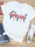 America Patriotic Bunting Tee