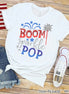 Boom Sparkle Pop Cute Patriotic Tee