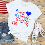 Sweet Land of Liberty Doodle Patriotic Tee