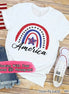 Patriotic Rainbow Monogram Tee
