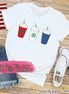 Starbucks Inspired Patriotic Monogram Tee