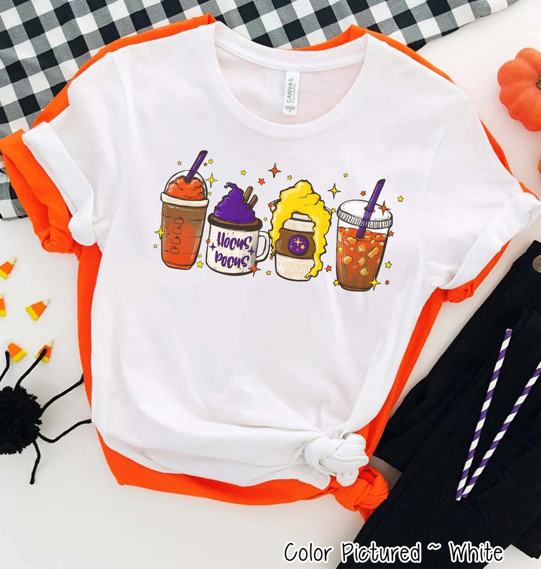 Hocus Pocus Coffee Latte Halloween Tee