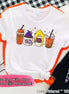 Monogram Hocus Pocus Coffee Latte Halloween Tee