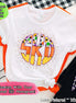 Big Monogram Candy Corn Halloween Tee