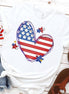 Flag Heart Fun Patriotic Tee