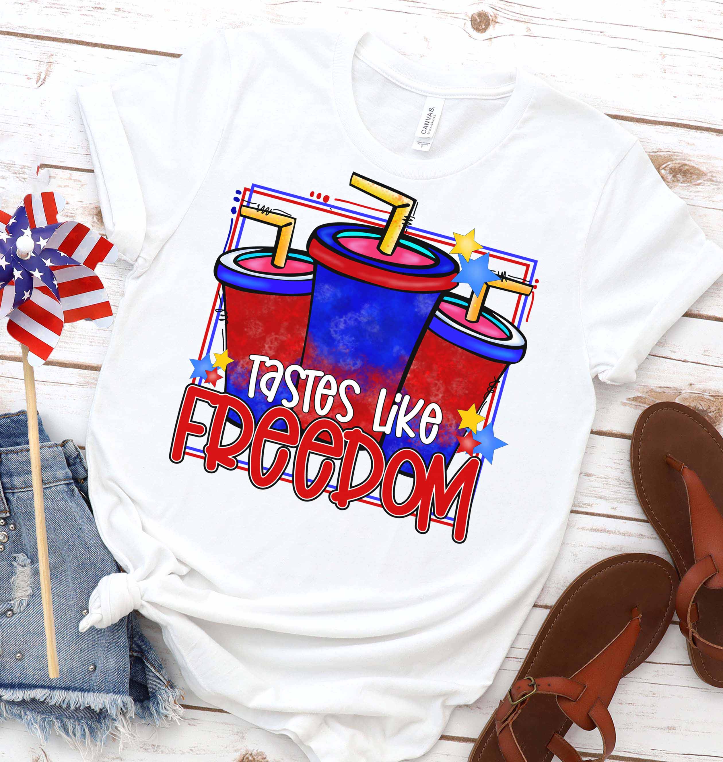 Tastes Like Freedom Patriotic Tee
