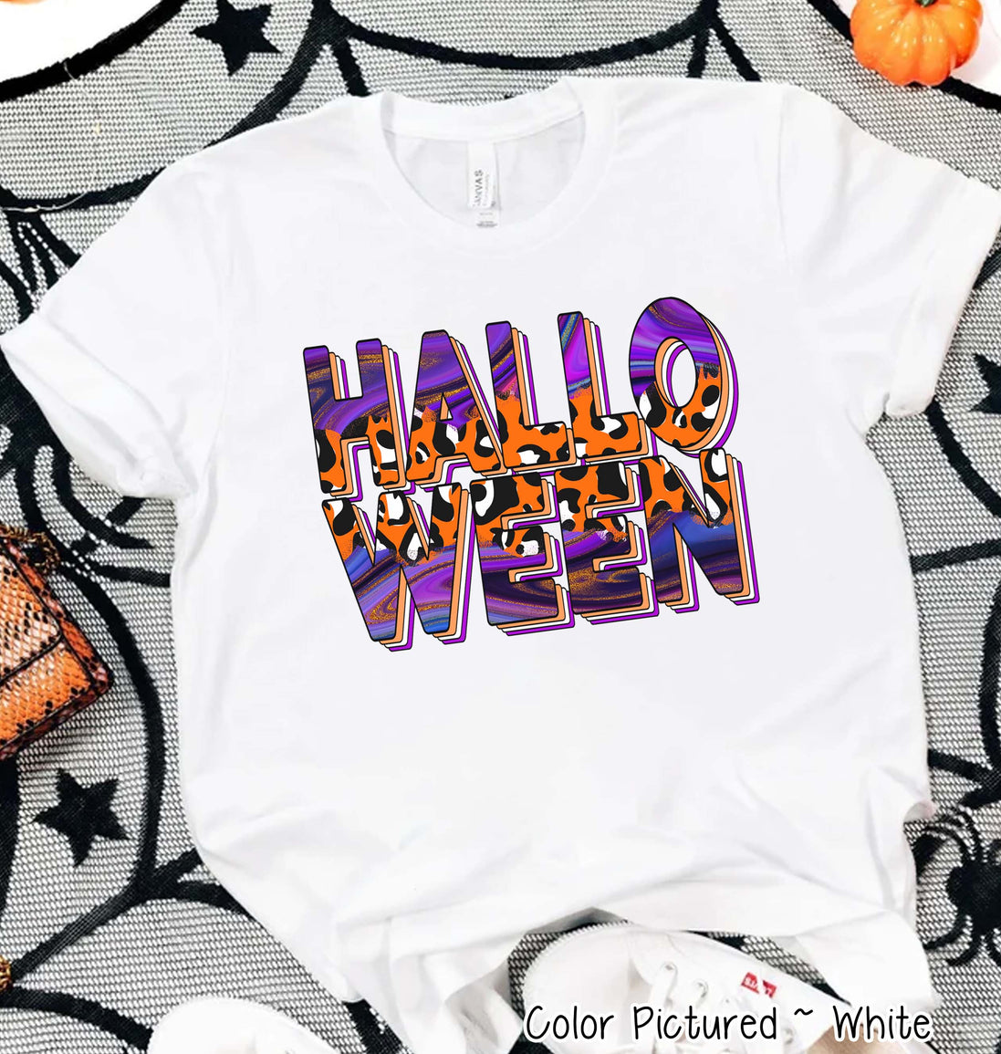 Swirl Leopard Halloween Tee