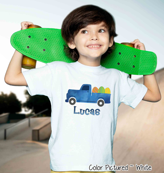 Personalized Easter Truck with Custom Name Easter Day Tee