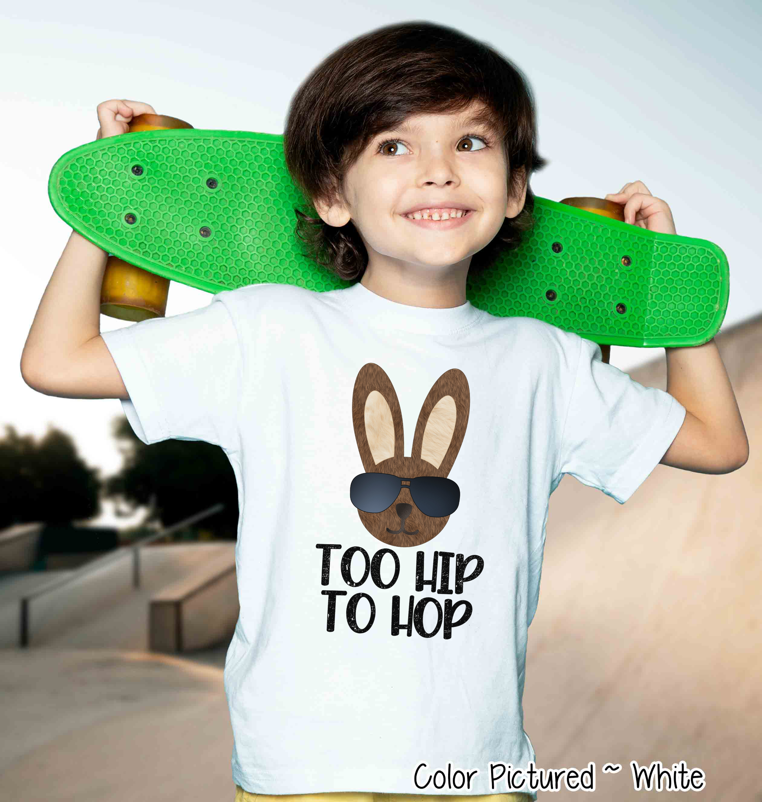 Too Hip To Hop Shirt Boys Easter Day Tee