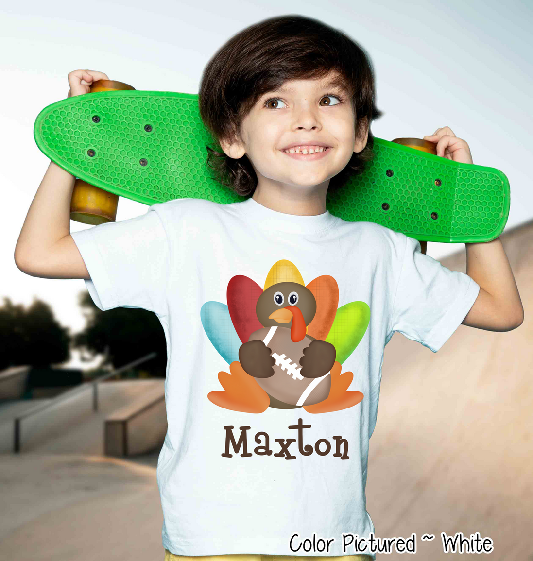 Personalized Turkey with Football Tee