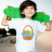 Personalized Boy Easter Basket Shirt with Custom Name Easter Day Tee