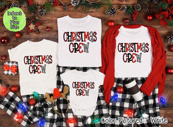 Buffalo Plaid Christmas Crew Family Tee