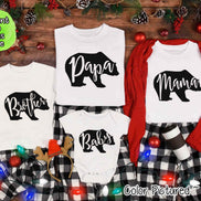 Personalized Family Matching Group Bear Christmas Tee