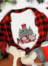 Black Polka Dot Merry Christmas Tee