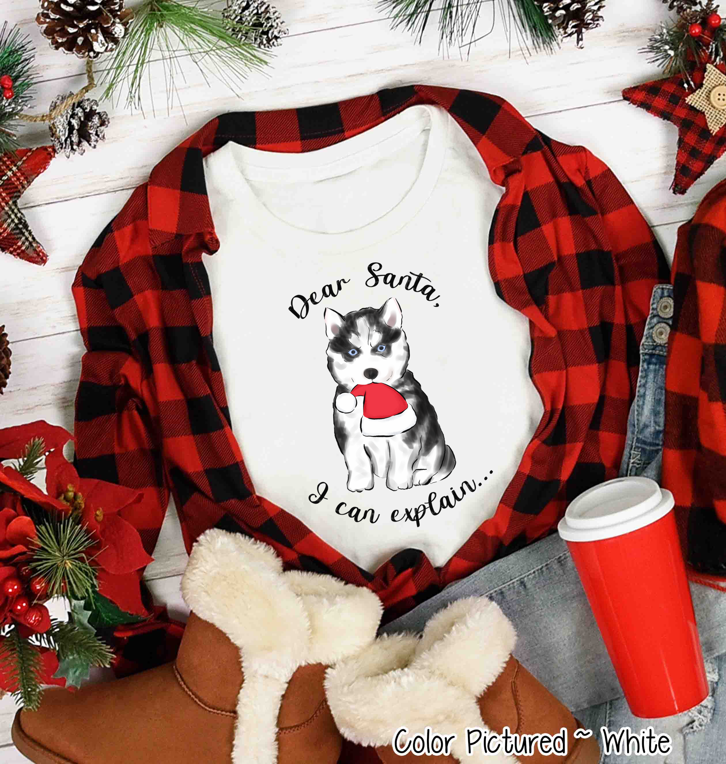 Husky Dog I Can Explain Christmas Tee