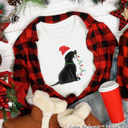 Black Lab Dog Christmas Tee