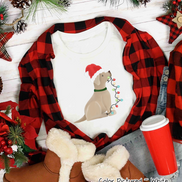 Yellow Lab Dog Christmas Tee