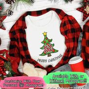 Monogrammed Christmas Tree Tee