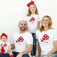 Personalized Family Matching Group Polk A Dot Santa Hat Tee