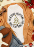 Silent Night White & Gold Dot Christmas Tree Tee