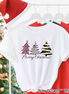 Pink Leopard Merry Christmas Tee