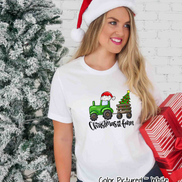 Christmas on the Farm Tractor Christmas Tee