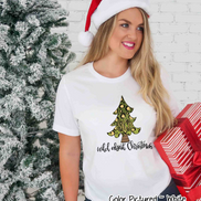 Monogrammed Wild About Christmas Tree Tee