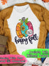 Bright Multi Color Pumpkin Monogram Tee