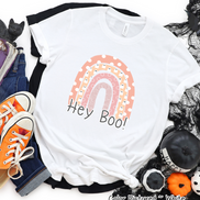 Halloween Rainbow Hey Boo! Shirt