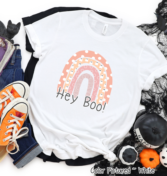 Halloween Rainbow Hey Boo! Shirt