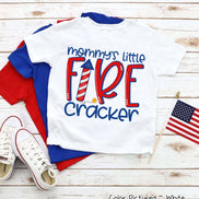Mommy's Little Firecracker Patriotic Tee