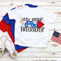 Little Mister Firecracker Patriotic Tee