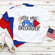 Little Miss Firecracker Patriotic Tee