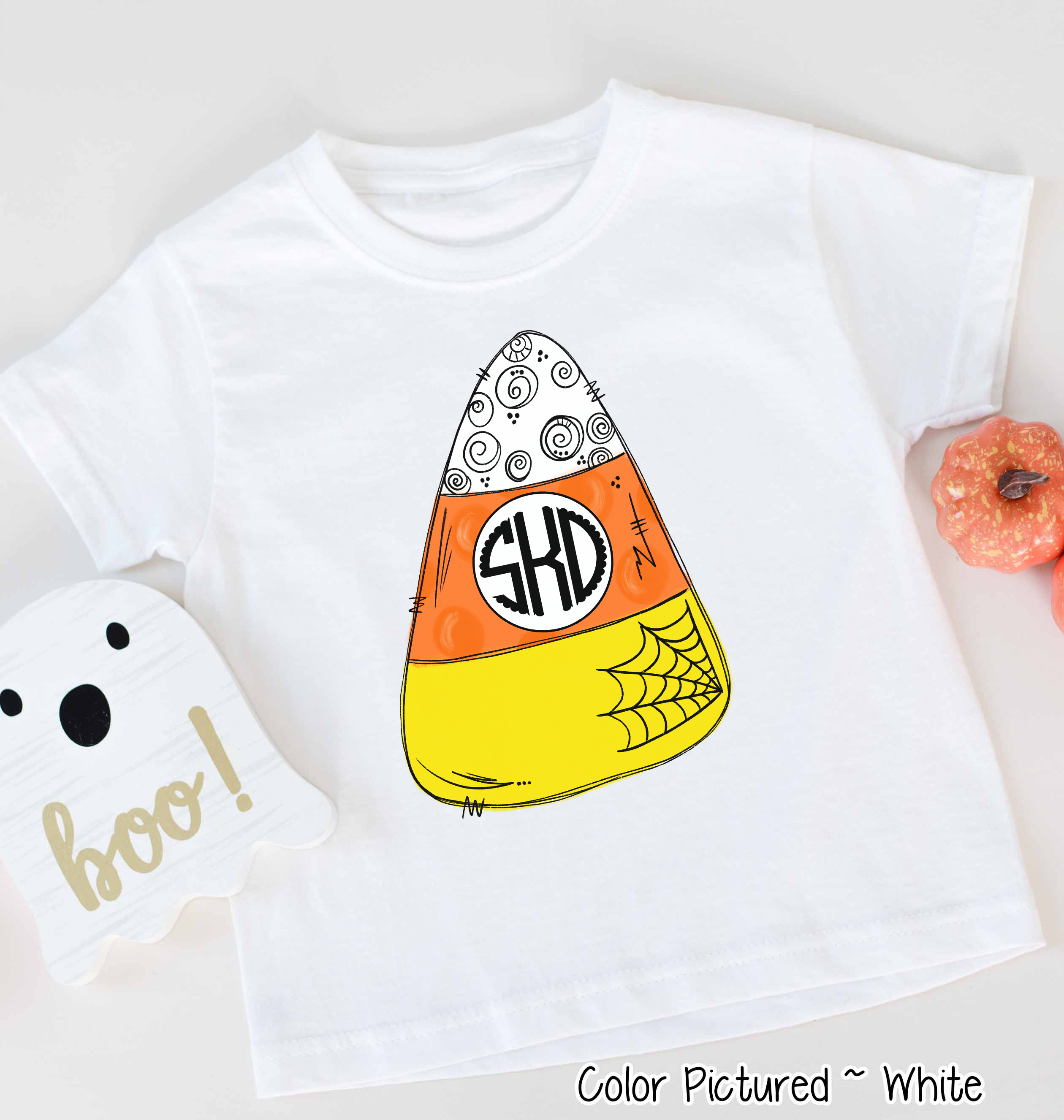 Monogrammed Candy Corn Graphic Tee ~ Youth Toddler Infant