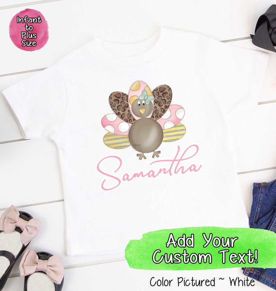 Personalized Girl Turkey Tee