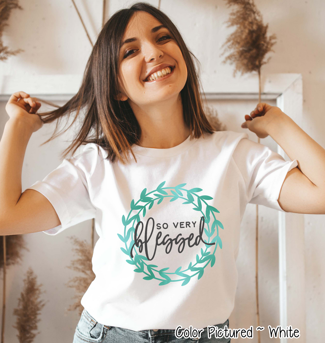 So Very Blessed Wreath Tee