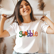 Orange, Blue, Purple Gobble with Turkey Tee